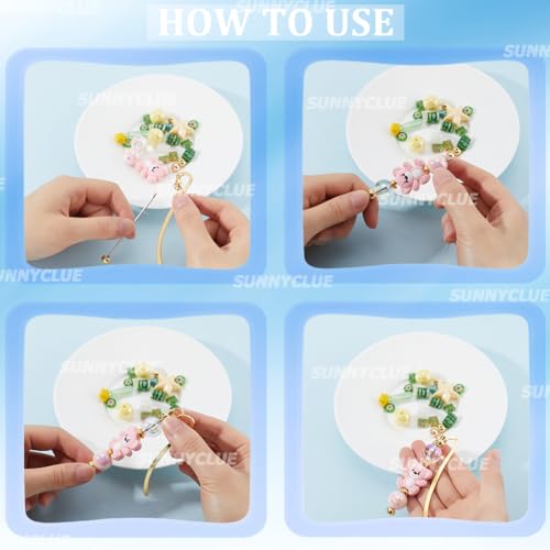 SUNNYCLUE 1 Box 6Pcs Metal Blank Bookmark Beadable Bookmarks with Bar Gold Bookmark Hooks Bulk Alloy hook Bookmark Beading Metal Bookmarks for Teacher Student Office Gift Women DIY Craft Supplies - Image 3