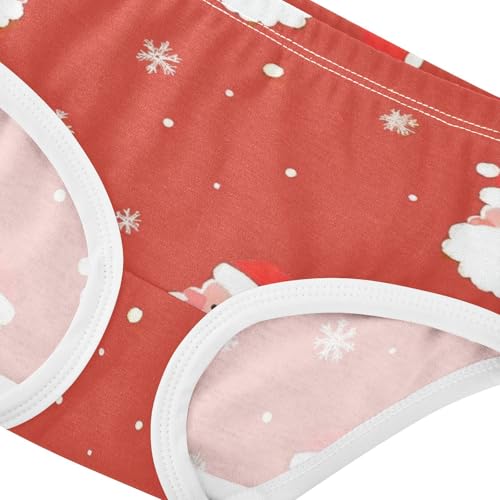 Girls' Cotton Briefs Comfort Color for Baby Girls Christmas Santa4
