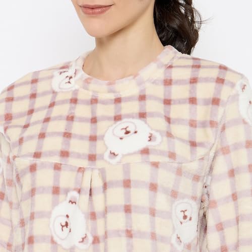 Image of CAMEY Women's Printed Nightgown, Long Sleeves, Nighty