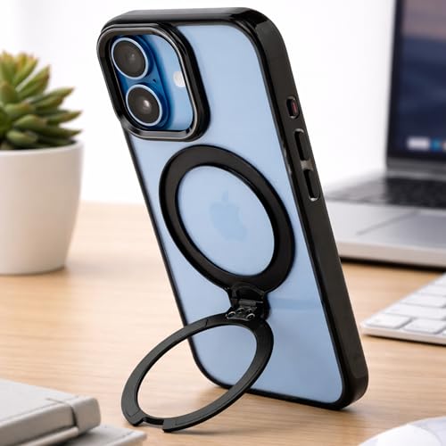 Image of TEKNE Crystal360 Back Case Cover for iPhone 17 | Slim Polycarbonate Hard Case | Scratch Resistant | Wireless Charging Compatible | Black