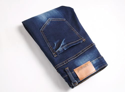 JUNBAOSS Men's Slim Fit Jeans Stretch Ripped Skinny Jeans for Men, Fashion Straight Leg Comfort Flex Waist Casual Pants4