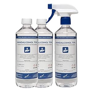 Hand Alcohol Desinfectie Spray 70% Gedenatureerd met IPA, MEK en Bitrex – 500 ml met spraykop + 2×500 ml met dop