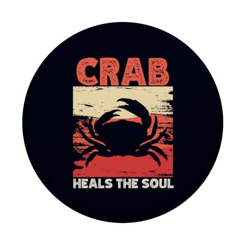 Crab Heals The Soul : Amusants amateurs de pêche au crabe PopSockets PopGrip Interchangeable – vue 3