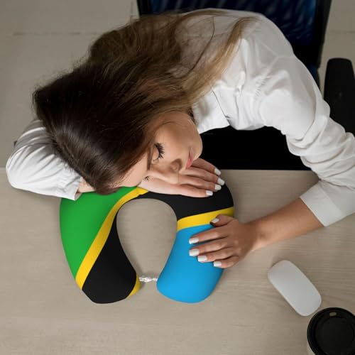 Almohada de viaje con espuma viscoelástica y funda lavable miniatura 6