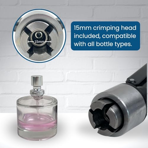 Image of SMART PACK Perfume Bottle Crimping for Metal Lid Cap Sealer of Glass Bottle | Manual Crimping Tool | Push Crimp Pump Neck Cap Sealer Stainless | Steel Lid Bottle Vial Crimper | Pack of 1 Size - 15MM