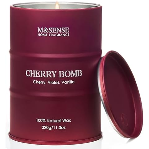 M&SENSE Cherry Bomb Long Burning Candle Cover