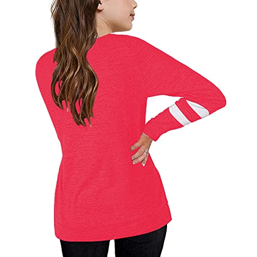 Little Girls Casual Long Sleeve Raglan Sleeve T Shirts Crewneck Tunic Tops Kids Teen Soft T-Shirt2