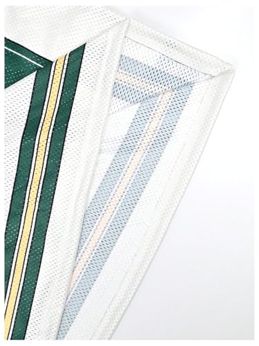 Men's Y2K Mesh Jersey Shirts V Neck Half Sleeve Number Graphic Tees Color Block Sport T Shirt4