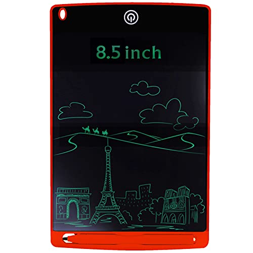 Image of LCD Writing Pad Tablet 8.5 Inch for Drawing with Stylus Pen | Digital Notepad Tab | Electronic Ewriter Teaching Educational Toys Gift for Kids Adults at Home School and Office | Colour : Red