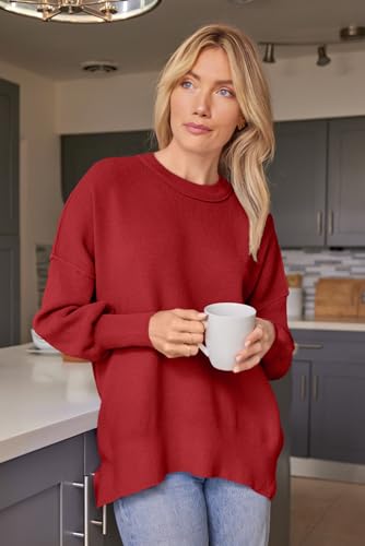 Image of EFAN Womens Oversized Sweaters Batwing Sleeve 2026 Fall Fashion Outfits | Trendy Chunky Knit Pullover, Slouchy Fit Clothes, Cozy Layering Essentials, Cute Winter Clothing, Comfy Casual Daily Wear