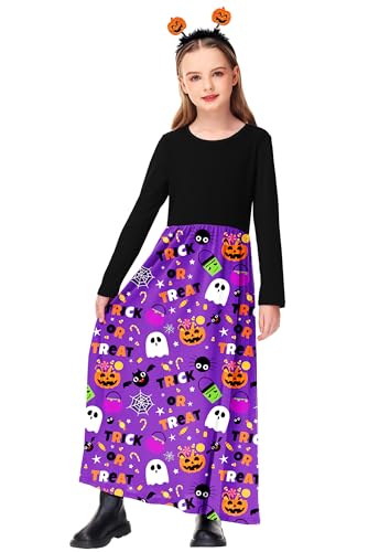 Image of Deerose Girls Maxi Dress Short Sleeve Casual Long Dresses with Pockets 5-14 Years