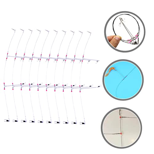 Líneas de pesca resistentes BESPORTBLE 10Pcs con giratorios miniatura 4