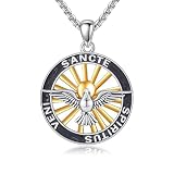 UCADRIT Holy Spirit Necklace Sterling Silver Dove Pendant Religious Mother's Day Jewelry for Women Chritian