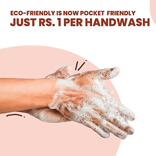 Happi Planet eco-friendly Liquid Handwash | Plant Based, Non Toxic, Natural, Organic, Herbal, Chemical Free, Paraben Free, pH Balanced (1L + Glass... - Image 4