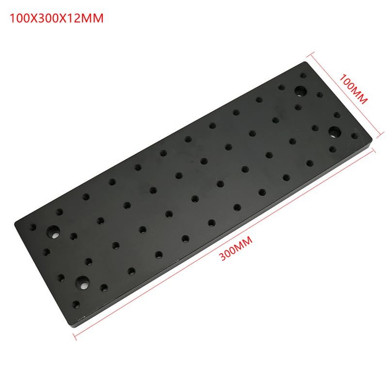 Optische Platte, flache Aluminium-Waben-Steckplatine, experimentelle Vibrationsisolation, Plattform, Werkbank, M6, Gewindebohrungen (100 x 300 x 12 mm)