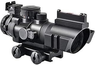 4x32 Red/Green/Blue Triple Illuminated Mil-Dot Range Reticle Scope for Picatinny/Weaver Rail - DB TAC INC