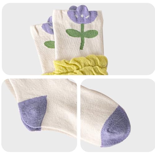 Girls Socks Cute Novelty Over the Calf Knee High Socks 3 Pairs 1-12 Years4