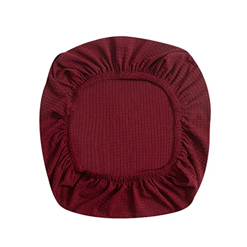 Fenteer Stretch Office Covers Seat Cover Slipcover Desk Seat Cushion Protectors for Computer Wine Red, regular - Image 3