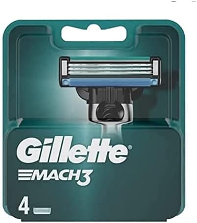 Gillette Mach3 Men's Razor Blades, Pack of 4 Replacement Blades