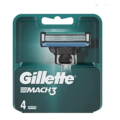 Gillette Mach3 Men's Razor Blades, Pack of 4 Replacement Blades
