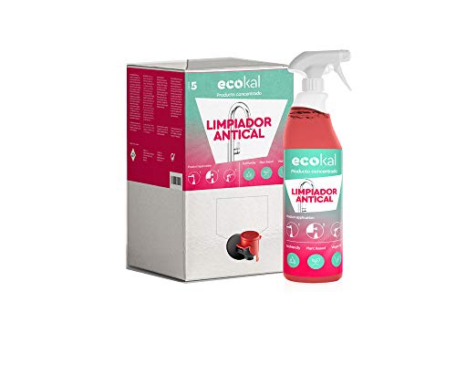 INSTAQUIM - Limpiador Antical Concentrado Natural Ecokal | 5 L | Elimina la Cal y la Suciedad Acumulada en Baños, Grifos y Mamparas | una Opción Ecológica y Segura para Mantener tus Espacios Limpios