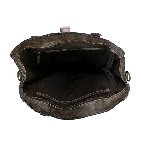 Bed|Stu Mildred Crossbody Tote Bag for Women - Convertible Leather Tote Bag for Travel and Work - Taupe - Thumbnail 4