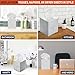Acrylic Tissue Box Holder, Square Dispenser for Facial Tissues, Napkins, and Dryer Sheets. Perfect for Bathrooms, Desks, Countertops, Vanities, Bedrooms, and Nightstands (Square, Marble)
