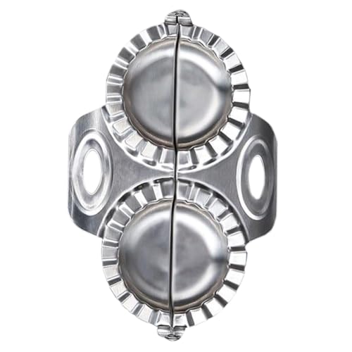 KICHOUSE Molde Para Albóndigas y Empanadillas Acero Inoxidable 304 Plateado Rápida Herramienta Para Sellar Masa Hogar Cocina Restaurante Fácil Uso