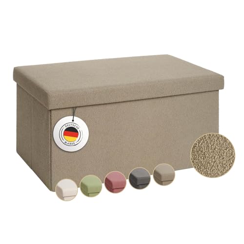Laleni Coffre de Rangement Solide - Pouf Coffre Rangementt 76x38x38 cm - Banc Coffre Rangementt - Tabouret Rangementt - Storage Ottoman Teddy - Coffre Rangementt pour...