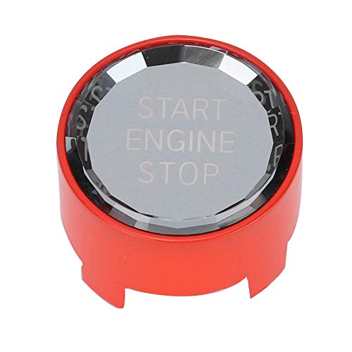 Cubierta de botón de motor de cristal naranja para BMW Serie 2 F22 F23 de ABS plateado