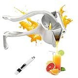 Spremiagrumi manuale in alluminio, spremiagrumi manuale portatile, con filtro per semi, per limone, arancia, lime, pompelmo e melograno, facile da spremere e pulire (L)