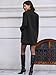 Allegra K Pea Coats for Women Winter Stand Collar One Button Mid Long Outwear Overcoat Blazer Large Black