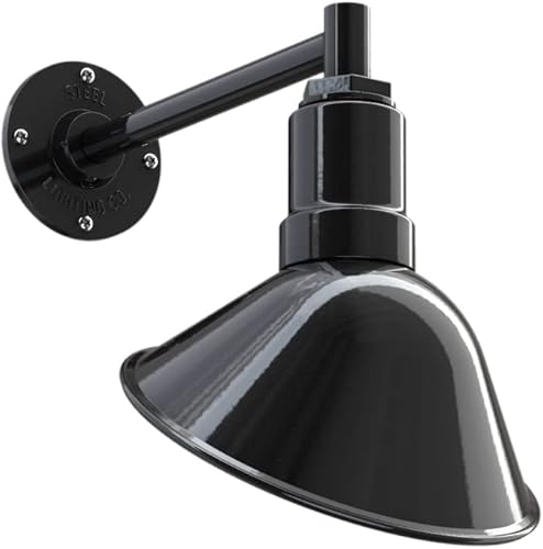 Steel Lighting Co. Venice Store - Letrero para pared de restaurante al aire libre, cúpula de 9 pulgadas, brazo recto de 11 pulgadas, estilo de disponible en Yaxa Colombia