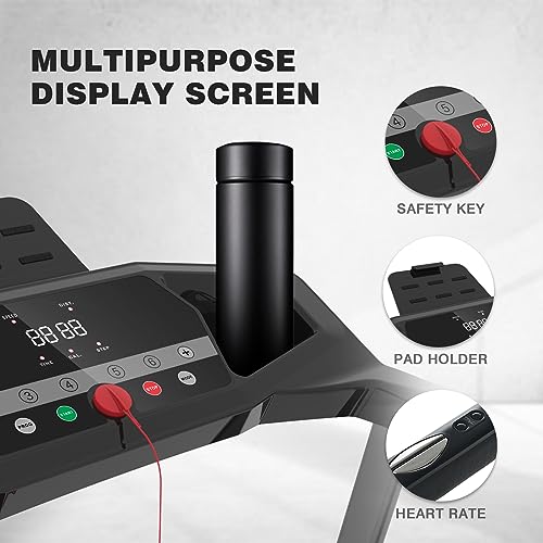 Image of GOWE Motorized Electric Treadmill for Home - 3 Level Manual Inclination & Foldable Running Machine with 12 Programs with Phone Holder