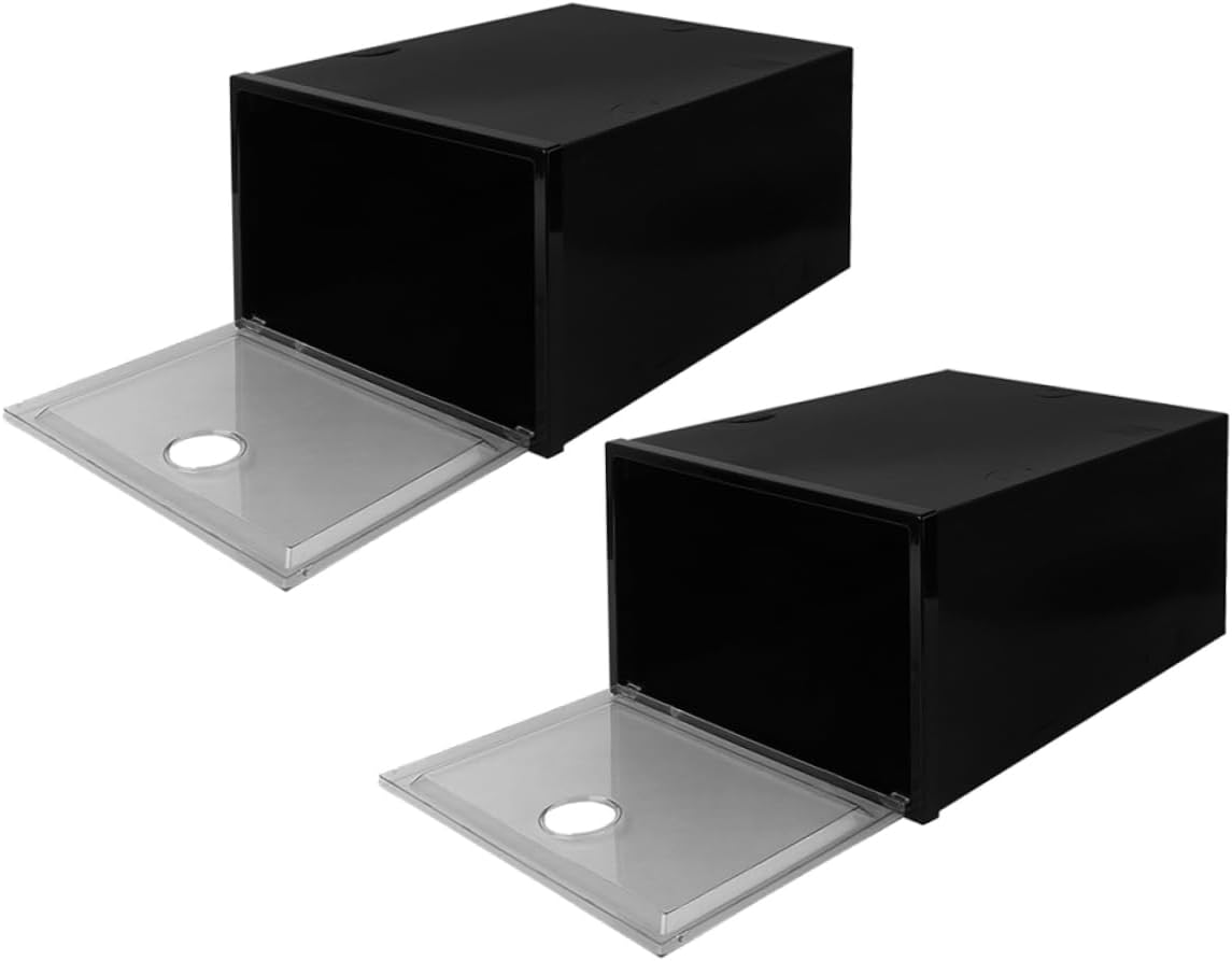 MAGICLULU 6Pcs Stacked Shoe Storage Boxes PP Plastic Organizers for Sneakers Space Saving Design Capacity and Wear Shoe Cases for Home Use