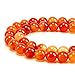 Cherry Tree Collection | 100PCS 8mm Carnelian Gemstone Round Beads for Jewelry Making | Includes Storage Box, Elastic String, and Needles