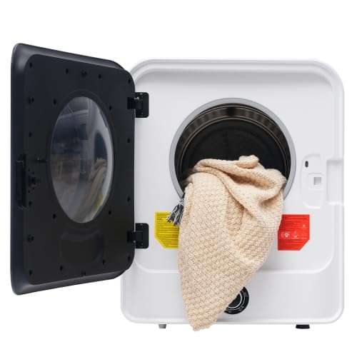 Abgastrockner, Wäschetrockner 3kg (tatsächlich 4,5kg), 830W, 5 Programme, Edelstahltrockner, Mehrfachfiltration, Überhitzungsschutz, wandmontierbar, Energieklasse G, Weiß