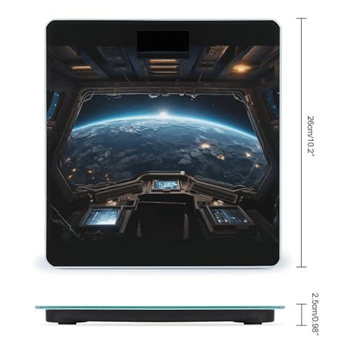 Báscula digital para baño con vidrio templado y pantalla LCD miniatura 2