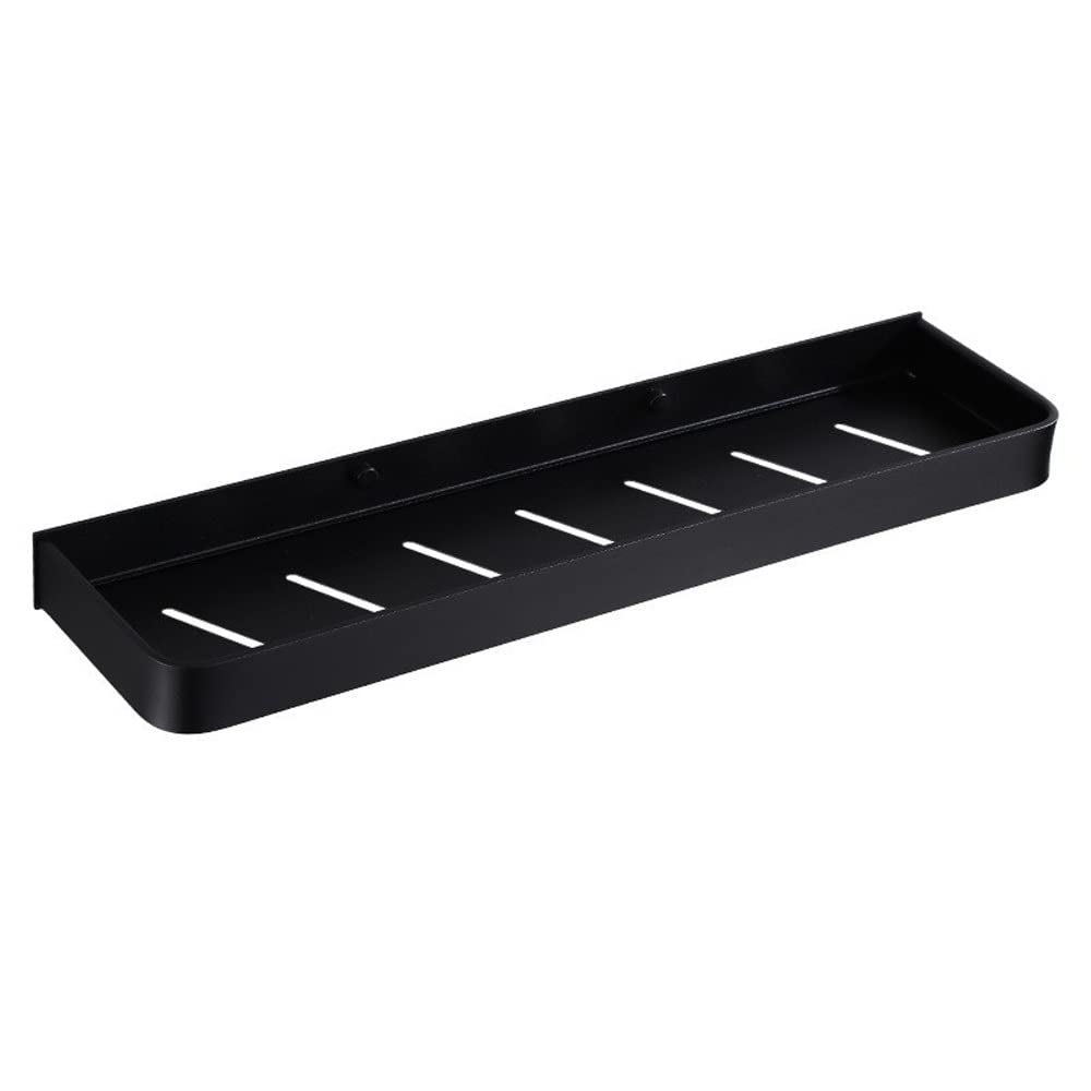 Półki łazienkowe, Uchwyt do przechowywania Półka na kosmetyki łazienkowe Rama lustra hotelowa BlackSpace Aluminiowa matowa łazienka(23CM)