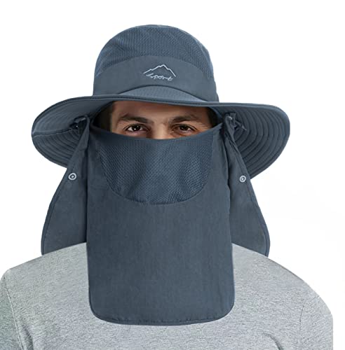 Image of Fishing Hat for Men, Outdoor 3 in 1 Sun Hat Summer Safari Boonie Cap