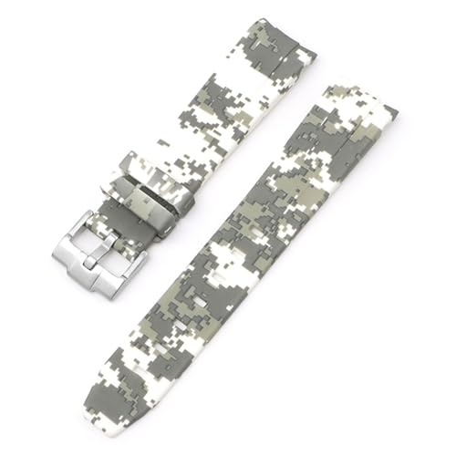 Bracelet en caoutchouc incurvé 20mm boucle rose pour montre connectée