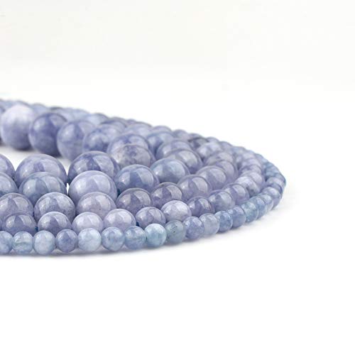 Love Beads Natural Angelite Stone Beads 8 Mm Round Loose Gemstone #TOP5