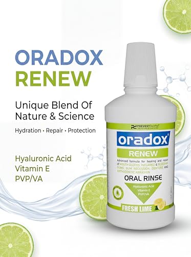 Image of Renew Oral Rinse Mouthwash | Mouth Ulcer Gum Care Dry Mouth Relief Hyaluronic Acid Vitamin E Formula for Bleeding Gums Denture Orthodontic Care (250 ml)