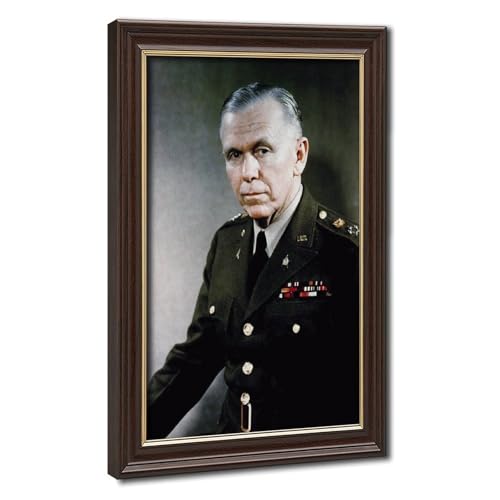Toile George C Marshall portrait historique cadre suspendu