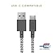 Native Union Belt Cable USB-C to USB-A - 4ft Ultra-Strong Charging Cable with Leather Strap Compatible with iPhone 16, Samsung Galaxy Z Fold 6, Flip 6, S24 Ultra, Pixel 9 Pro, iPad Pro (Zebra)