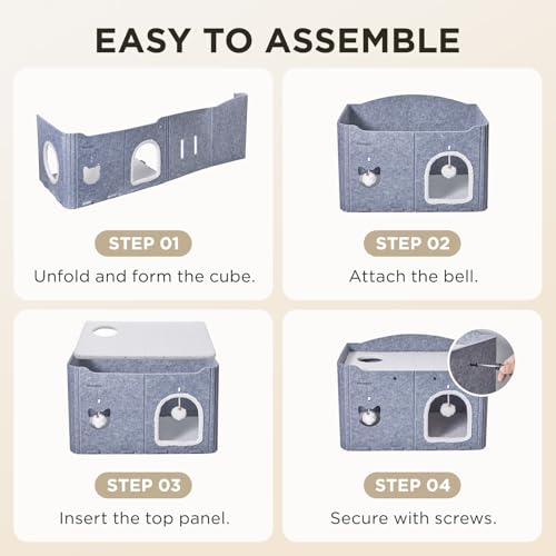 30% Off Joydeco Extra Wide Cat House for Indoor Cats - Image 8