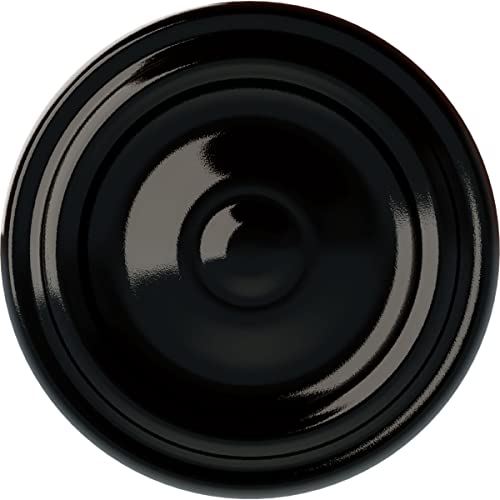 Image of 9 5 /8 inchOD x 1 1 /8 inchP Maria Ceiling Medallion (Fits Canopies up to 1 3 /4 inch), Black Pearl