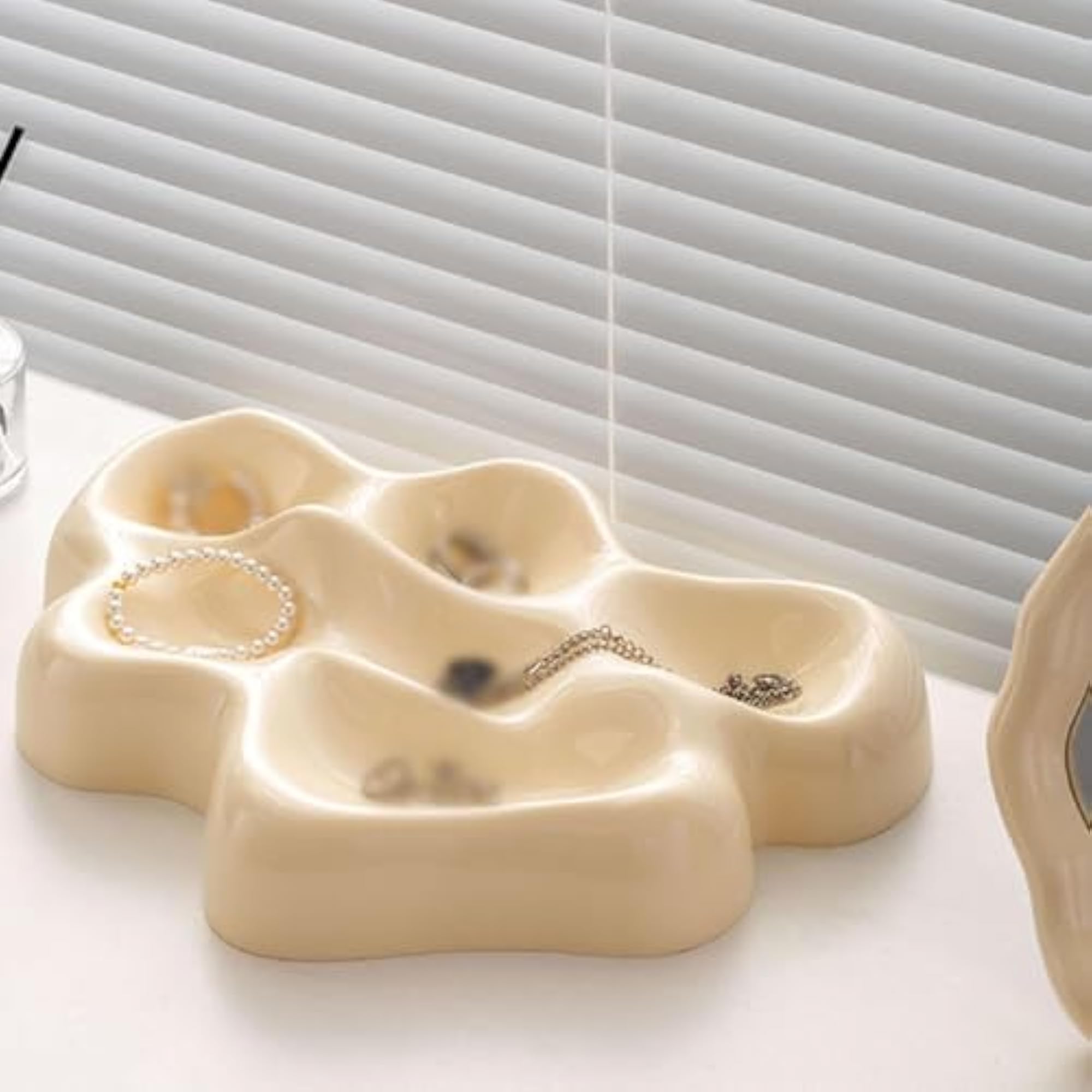 Wave Jewelry Tray Trinket Ring Holder Decorative Dish