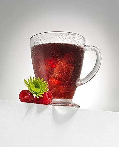 JoyJolt Declan Coffee Mug. Glass Coffee Mugs Set of 6. Clear Glass Coffee Cups 16 Oz with Handles for Hot Beverages - Cappuccino, Latte, Big Tea Cup. Crystal Clear Glass Cups, Espresso Coffee Gifts