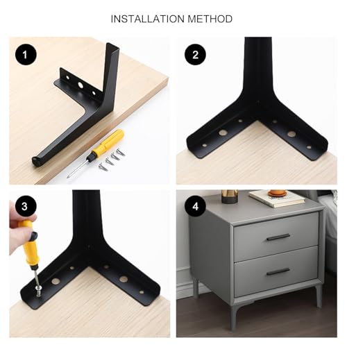 Patas de sofá metálicas para elevar la altura de armarios y limpiar fácilmente 8